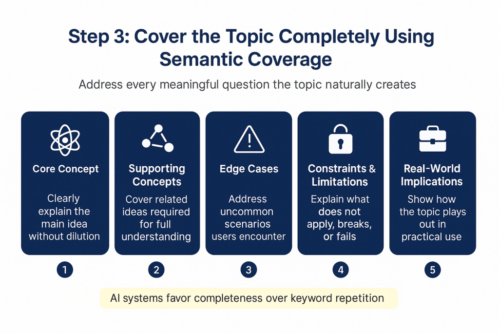 Cover the Topic Completely Using Semantic Coverage